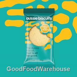 Individually wrapped macadamia crunch biscuits for wholesale café and catering supply.