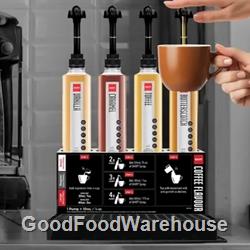 SHOTT 4 Bottle Drip Tray Stand for organising syrup bottles in cafés, coffee shops and beverage stations