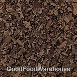 Premium dark chocolate flakes for soft serve, hot chocolate, mochas, cappuccinos, desserts, cakes and bakery decorating.