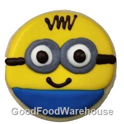 Kids Cartoon decorated 45g shortbread cookies with royal icing for wholesale cafes, catering and foodservice.