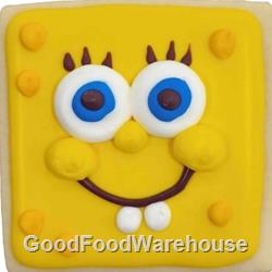 Kids Bob Cartoon decorated 45g shortbread cookies with royal icing for wholesale cafes, catering and foodservice.