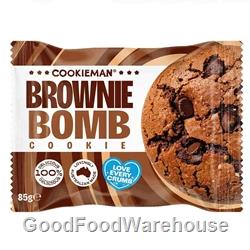 Cookie Man Brownie Bomb Cookie with rich chocolate filling, individually wrapped for cafes, available wholesale with free delivery Australia-wide.