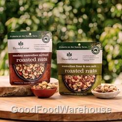 Brookfarm wholesale nut mixes and oven roasted nuts including macadamias, premium nut and fruit mixes, shipped fresh direct across Australia.