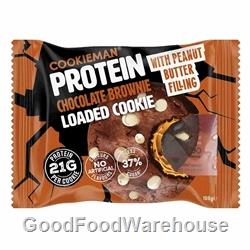 Cookie Man Loaded Protein Chocolate Peanut Butter Cookie with 21g protein and a rich peanut butter filling, available at the best wholesale prices with free delivery Australia-wide.